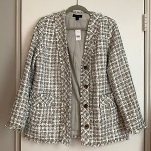 Ann Taylor fridge tweed cardigan jacket